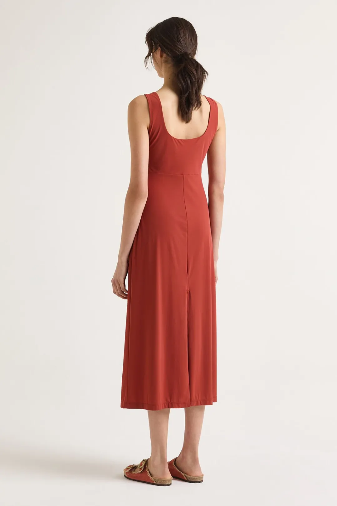 Fashion Maliparmi VESTIDO SOFT JERSEY Cuero